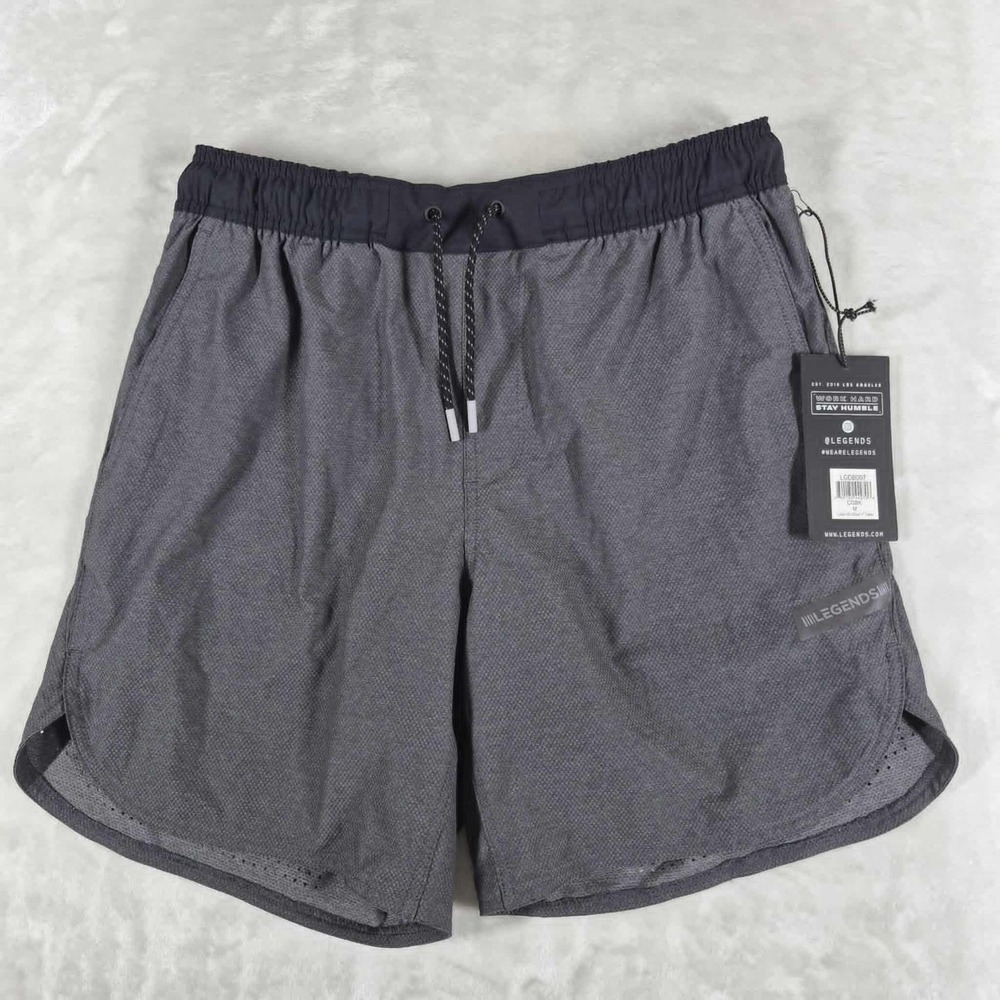 Legends Luka Shorts Men's Medium Gray Lined 7" Inseam Athletic Gym Running NWT